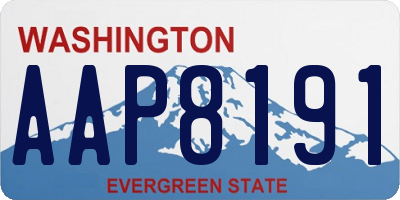 WA license plate AAP8191