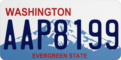 WA license plate AAP8199