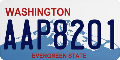 WA license plate AAP8201