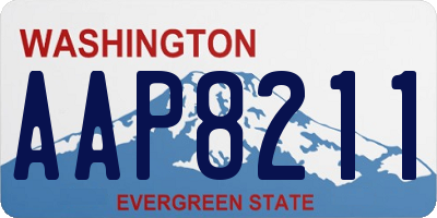 WA license plate AAP8211
