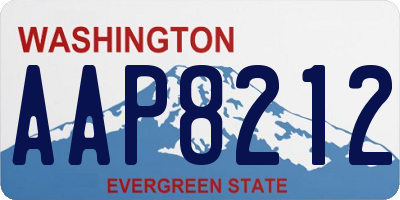 WA license plate AAP8212
