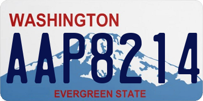 WA license plate AAP8214