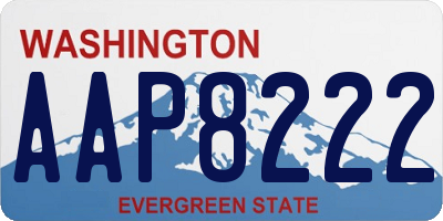 WA license plate AAP8222