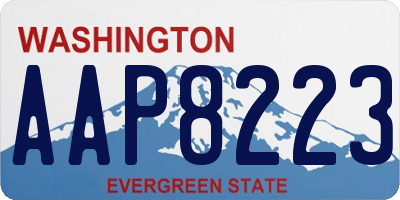 WA license plate AAP8223
