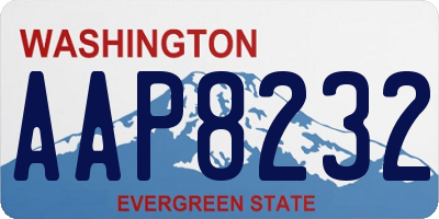 WA license plate AAP8232