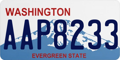 WA license plate AAP8233