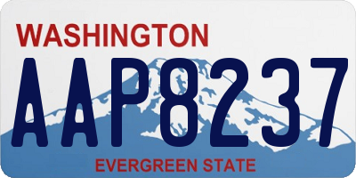 WA license plate AAP8237