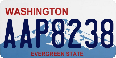 WA license plate AAP8238