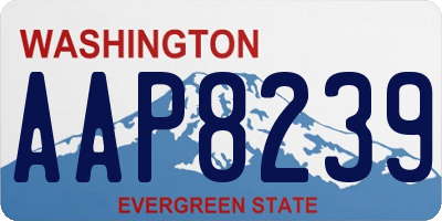 WA license plate AAP8239