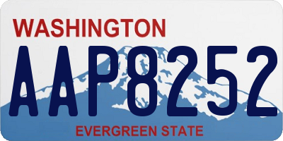 WA license plate AAP8252