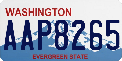 WA license plate AAP8265