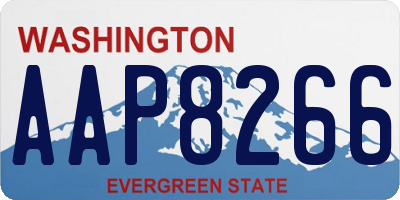 WA license plate AAP8266