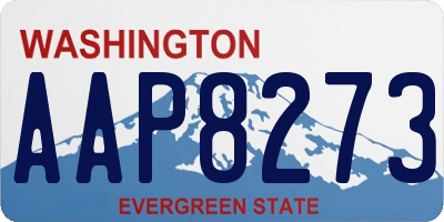 WA license plate AAP8273