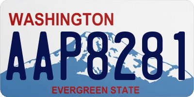 WA license plate AAP8281