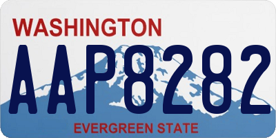 WA license plate AAP8282