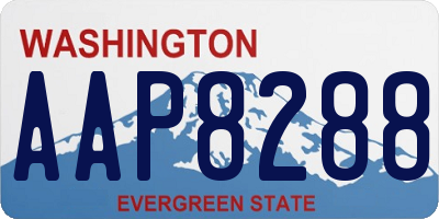 WA license plate AAP8288