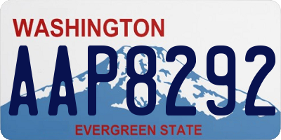 WA license plate AAP8292