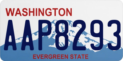 WA license plate AAP8293
