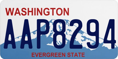 WA license plate AAP8294