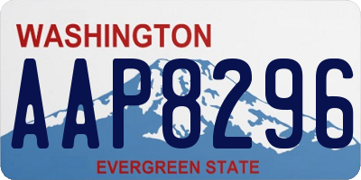 WA license plate AAP8296