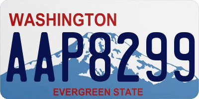 WA license plate AAP8299