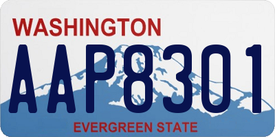 WA license plate AAP8301