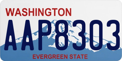 WA license plate AAP8303