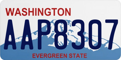 WA license plate AAP8307
