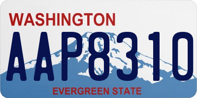 WA license plate AAP8310
