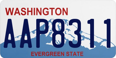 WA license plate AAP8311