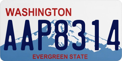 WA license plate AAP8314