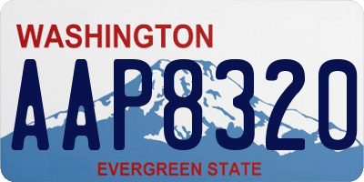 WA license plate AAP8320