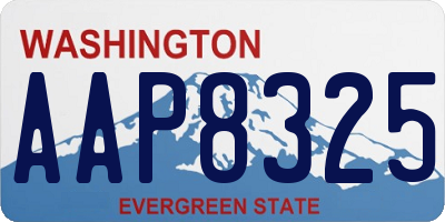 WA license plate AAP8325