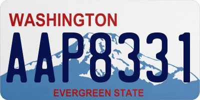 WA license plate AAP8331