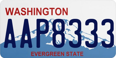 WA license plate AAP8333