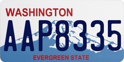 WA license plate AAP8335