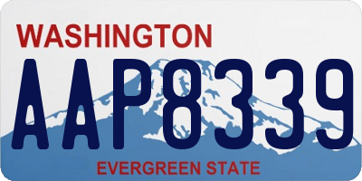 WA license plate AAP8339