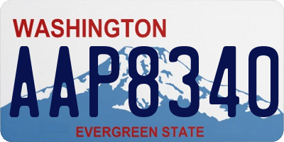 WA license plate AAP8340