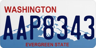 WA license plate AAP8343