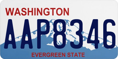 WA license plate AAP8346