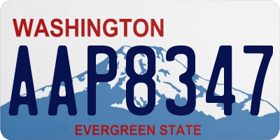 WA license plate AAP8347