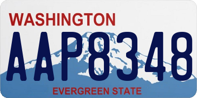 WA license plate AAP8348