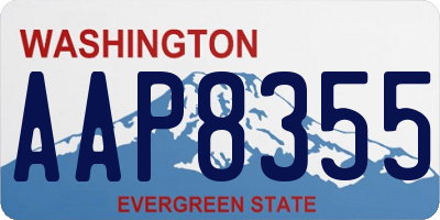 WA license plate AAP8355
