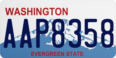 WA license plate AAP8358