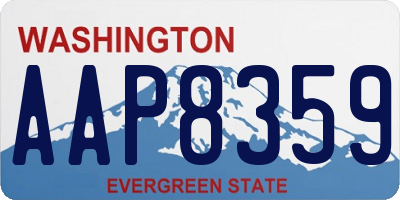 WA license plate AAP8359