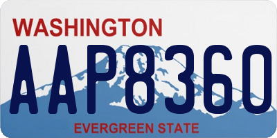 WA license plate AAP8360