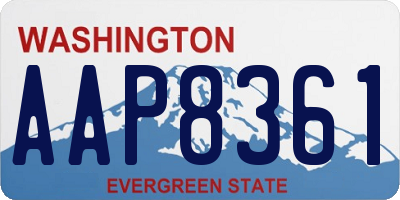WA license plate AAP8361