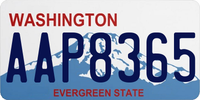 WA license plate AAP8365