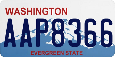 WA license plate AAP8366