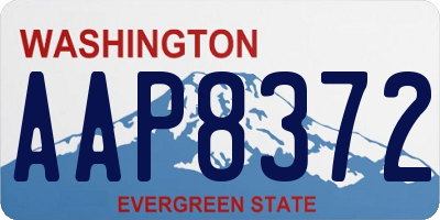 WA license plate AAP8372